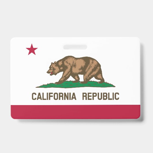 California Cali Republic Bear Flag, US States Badg Ausweis (Vorderseite)