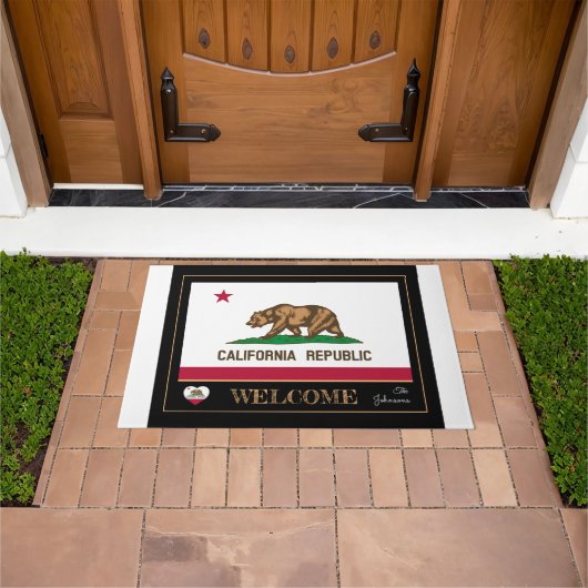 California & California Flag house mat/sports USA Fußmatte (Außenbereich)