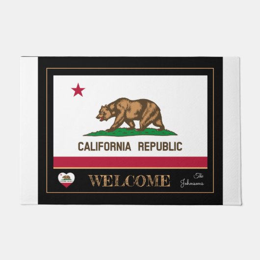 California & California Flag house mat/sports USA Fußmatte (Vorderseite)