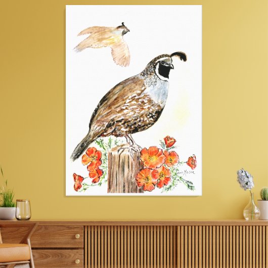 California Canvas Print Leinwanddruck (Insitu (Wohnzimmer))