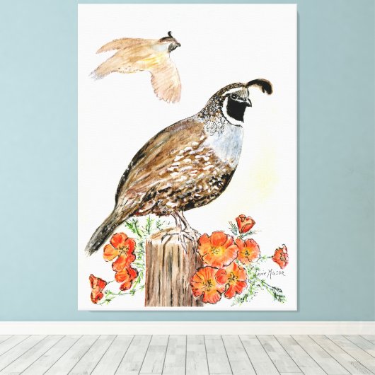 California Canvas Print Leinwanddruck (Insitu (Holzboden))