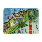 California Cartoons Map Magnet (Horizontal)