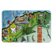 California Cartoons Map Magnet (Horizontal)