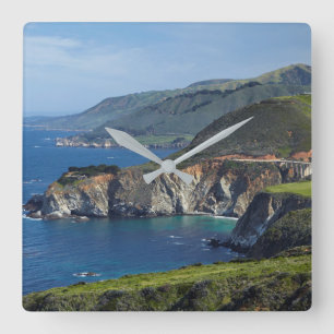 California Central Coast Quadratische Wanduhr