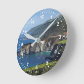 California Central Coast Runde Wanduhr (Winkel)