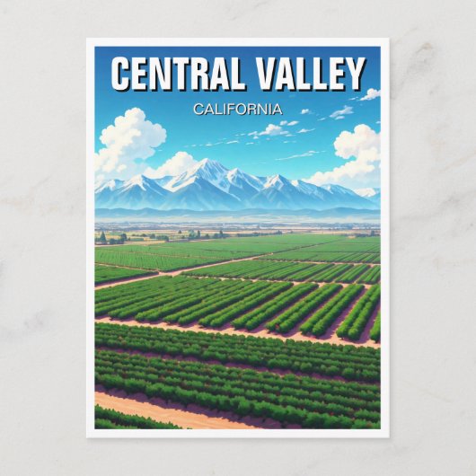 California Central Valley Postkarte (Vorderseite)