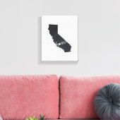 California Chalkboard Zuhause Staaten Map Leinwanddruck (Insitu (Wohnzimmer))