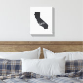 California Chalkboard Zuhause Staaten Map Leinwanddruck (Insitu (Schlafzimmer))
