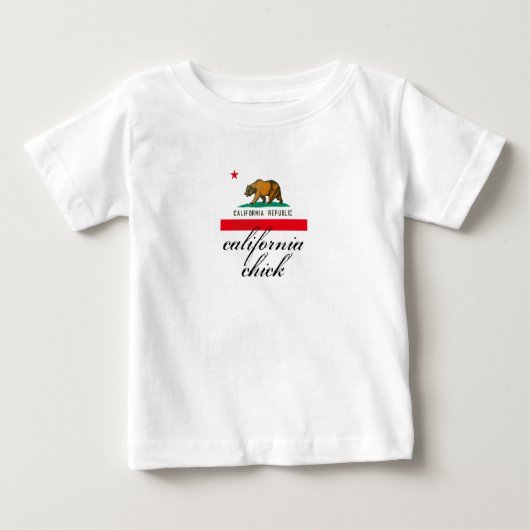 California chick + Flagge Baby T-shirt (Vorderseite)
