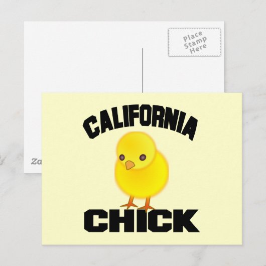 California Chick Postkarte (Vorne/Hinten)