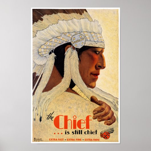 California Chief Restruction Vintage Travel Poster (Vorne)