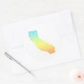 California chill fade runder aufkleber (Umschlag)