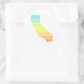 California chill fade runder aufkleber (Tasche)
