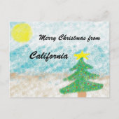 California Christmas Feiertagspostkarte (Vorderseite)