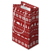 California Christmas Niedlich Holiday Pattern Xmas Kleine Geschenktüte (Rückseite Schrägansicht)