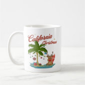California Christmas Palm Tree and Reindeer Kaffeetasse (Links)