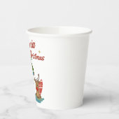 California Christmas Palm Tree and Reindeer Pappbecher (Links)