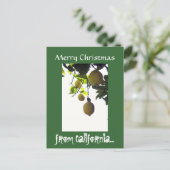 California Christmas Postcard Feiertagspostkarte (Stehend Vorderseite)