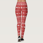 California Christmas Sunny Cali Holiday Pattern Leggings (Rückseite)