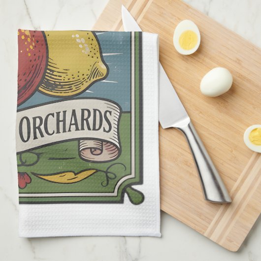 California Citrus Kitchen Towel Geschirrtuch (Viertel Falte)