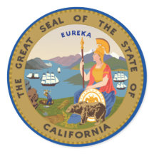 California Classic Round Sticker
