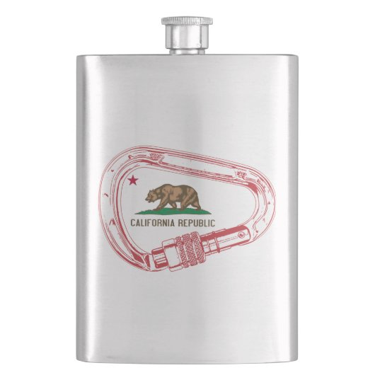 California Climbing Carabiner Flachmann (Vorderseite)