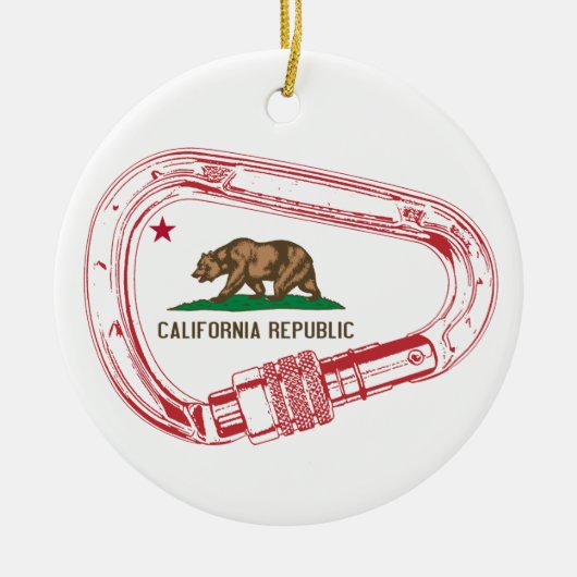 California Climbing Carabiner Keramikornament (Vorne)