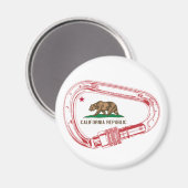 California Climbing Carabiner Magnet (Vorderseite/Rückseite)