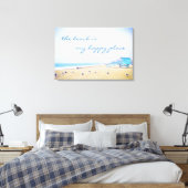 California Coast Beach Foto My Happy Place Script Leinwanddruck (Insitu (Schlafzimmer))