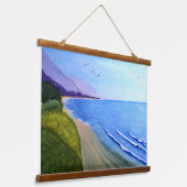 California Coast Poster Wandteppich Mit Holzrahmen (Gewinkelt)