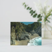 California Coast Waterfall Postkarte (Stehend Vorderseite)