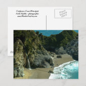 California Coast Waterfall Postkarte (Vorne/Hinten)