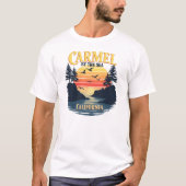 California Coasta Vibes and Sunsets T-Shirt (Vorderseite)