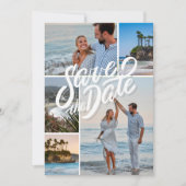 California Coastal 3 Foto Beach Wedding Save The Date (Vorderseite)