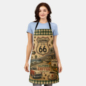 California Coastal Coffee Kitchen Route 66 Schürze (Getragen)