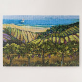 California Coastal Landschaft und Segelboot Puzzle (Horizontal)