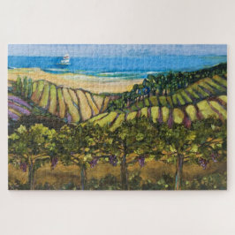 California Coastal Landschaft und Segelboot Puzzle