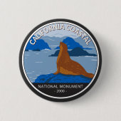 California Coastal National Monument Circle Retro Button (Vorderseite)