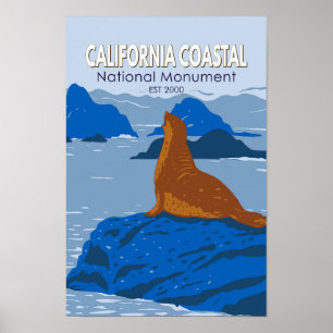 California Coastal National Monument Harbor Siegel Poster