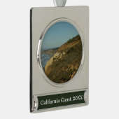 California Coastline Landschaftliche Reiselandscha Banner-Ornament Silber (Rechts)