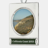 California Coastline Landschaftliche Reiselandscha Banner-Ornament Silber (Links)