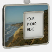 California Coastline Landschaftliche Reiselandscha Rahmen-Ornament Silber (Rechts)