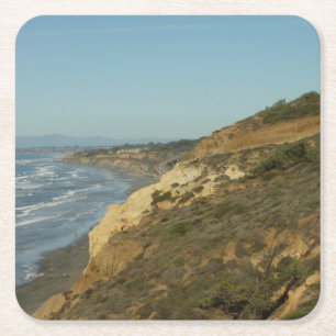 California Coastline Landschaftliche Reiselandscha Rechteckiger Pappuntersetzer