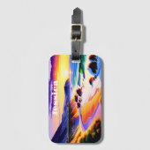 California Coastline Sunset Personalisiert Gepäckanhänger (Vorderseite Vertikal)