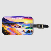 California Coastline Sunset Personalisiert Gepäckanhänger (Vorderseite (Horizontal))