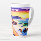 California Coastline Sunset Personalisiert Milchtasse (Rechte Ecke)