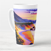 California Coastline Sunset Personalisiert Milchtasse (Linke Ecke)