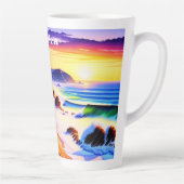 California Coastline Sunset Personalisiert Milchtasse (Rechts)