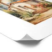 California Colonial Zuhause Poster (Ecke)