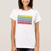 California Colorful Hearful Pattern T-Shirt (Vorderseite)